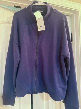 NWT Cable & Gauge Studio Blue Full  Zip Jacket